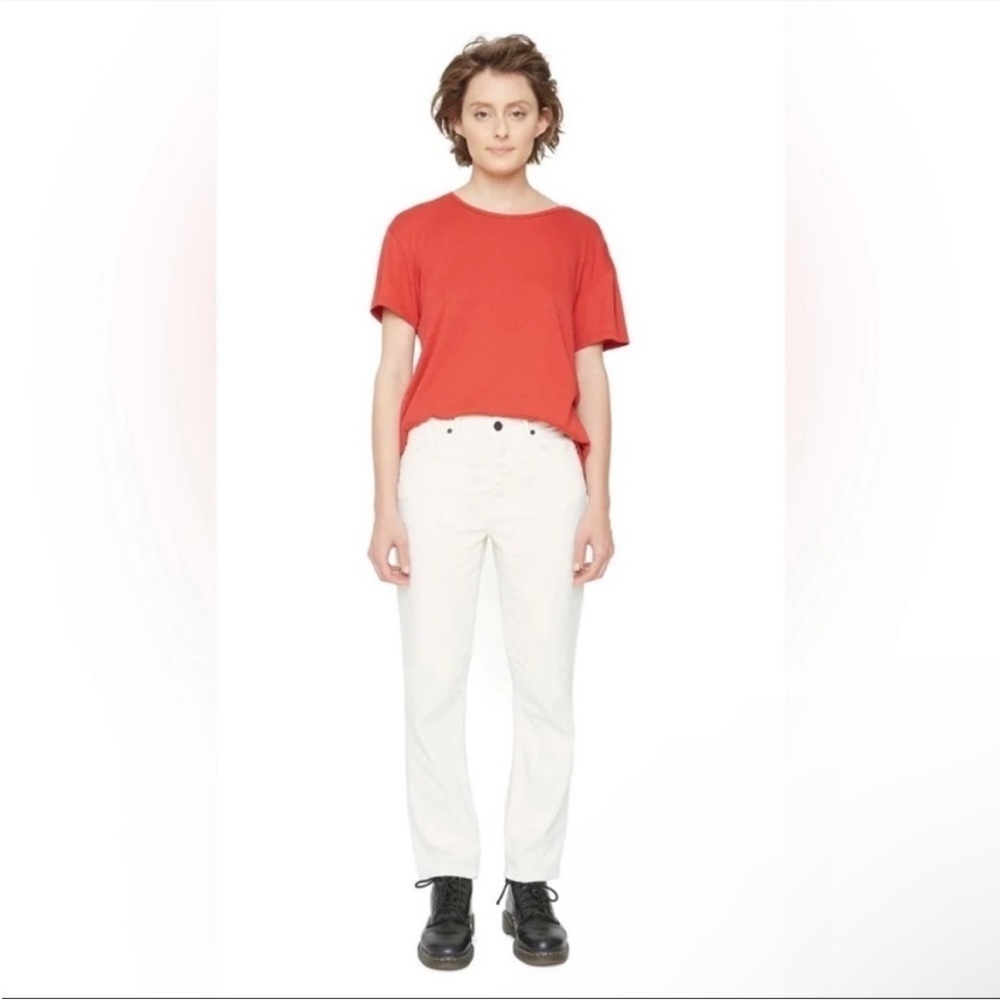 🦋SANDRINE ROSE X FREE PEOPLE ALPES OFF WHITE ANKLE JEANS 28